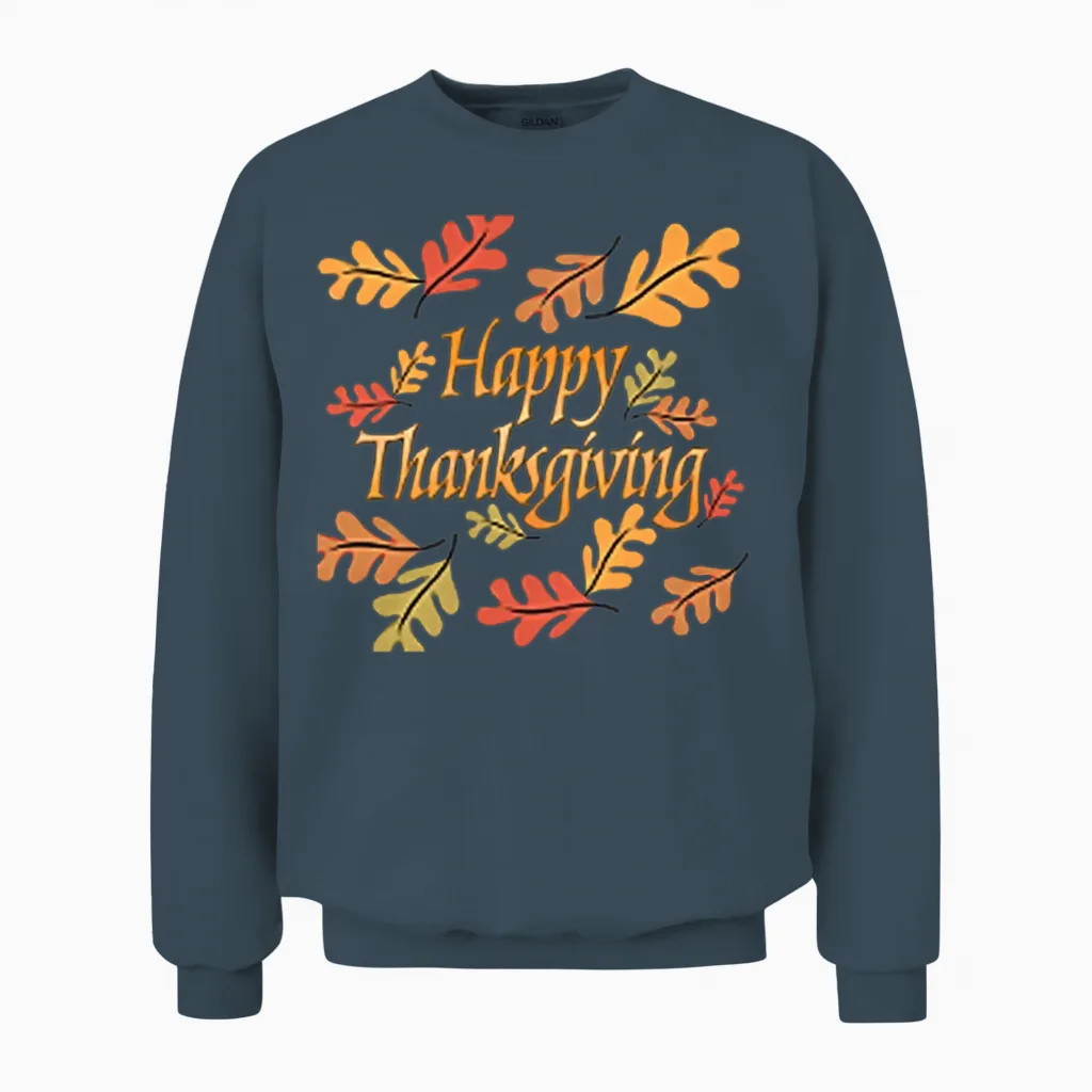Happy Thanksgiving Unisex Sweatshirt - Dark Heather