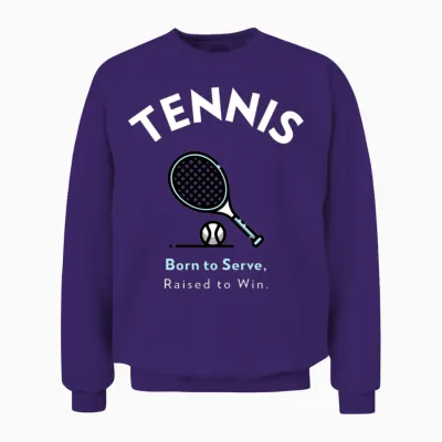 Tennis: Born to Serve, Raised to Win. Unisex Sweatshirt - Purple