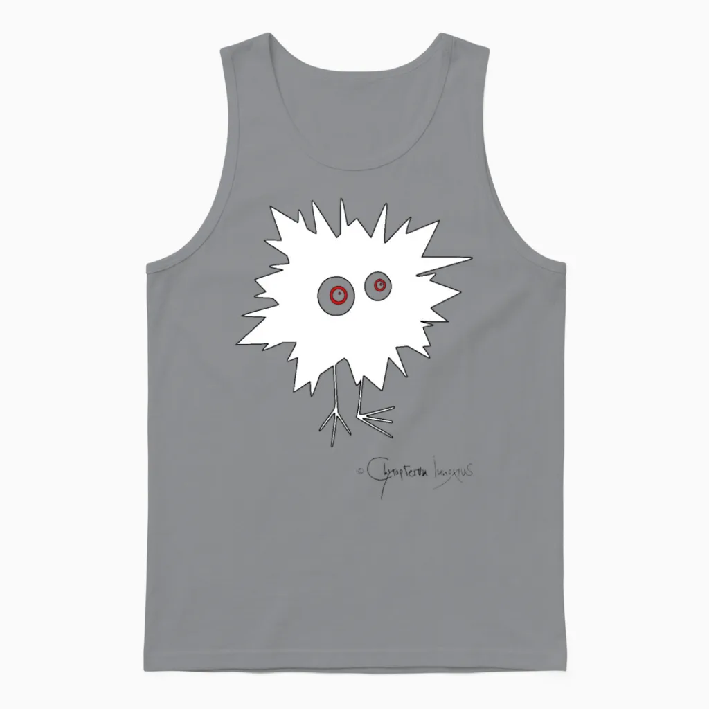 Woolly Beastie Flashed Β© Chyropterum Innoxius Unisex Tank Top in Sport Grey