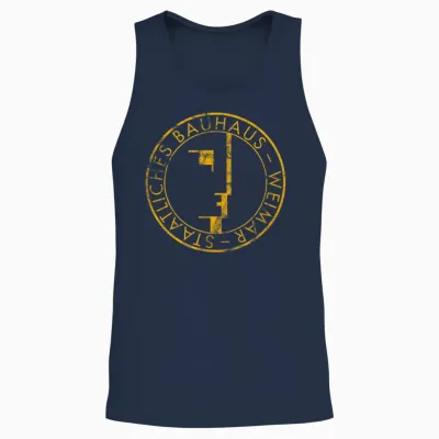 100 Years Bauhaus Design School – Logo 1919 (vintage) Unisex Tank Top - Navy