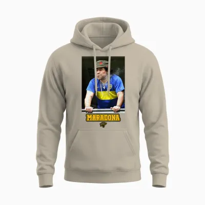 Maradona Boca Che Unisex Hoodie - Sand