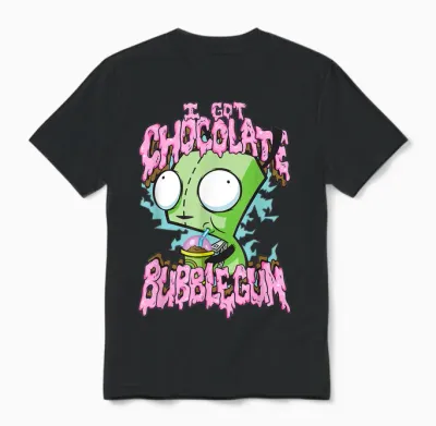 Invader Zim I Got Chocolate Bubblegum Gir in Dog Costume Unisex T-Shirt - Black