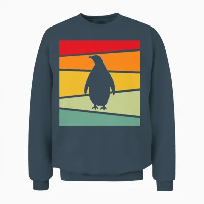 Penguin Retro Unisex Sweatshirt - Dark Heather
