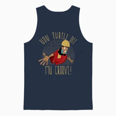 Disney Emperor's New Groove Kuzco Thrown off Graphic Unisex Tank Top - Navy