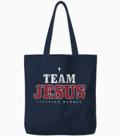 Faith-Design Für Christinnen Und Christen Von Team Jesus Life Time Tote Bags - Navy