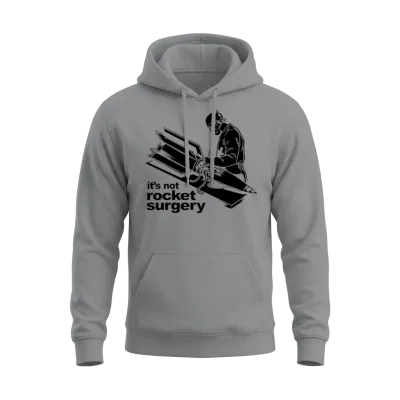 Rocket Surgery Humor Funny Geek Geeks Unisex Hoodie - Sport Grey