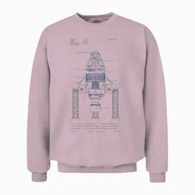 Raptor Engine Starship - Diagram Engine Starship Unisex Sweatshirt - Light Pink