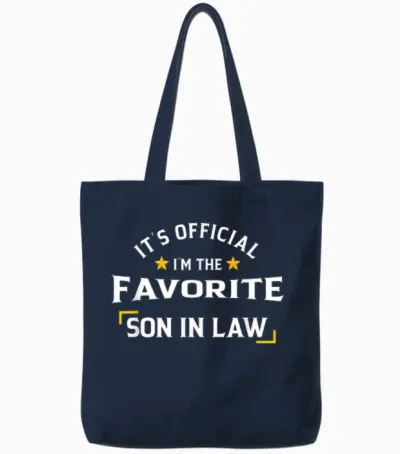 It's Official I'm the Favorite Son in Law Tote Bags - Navy