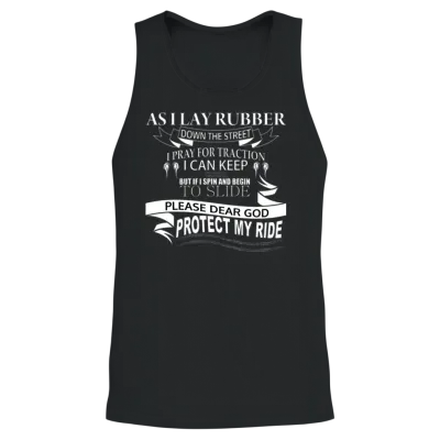 Muscle Car Racing Prayer Unisex Tank Top - Black
