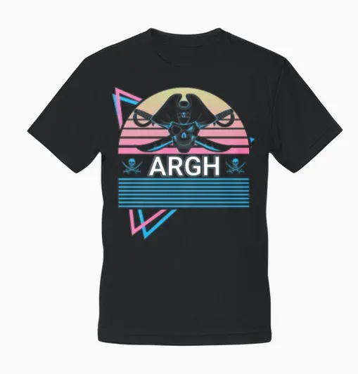 Pirate Retro Unisex T-Shirt - Black