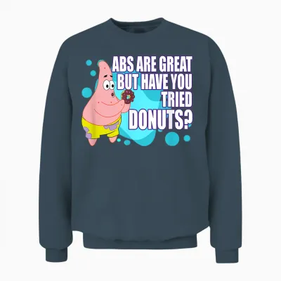 Patrick Star Loves Donuts Unisex Sweatshirt - Dark Heather