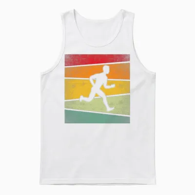 Jogging Retro Unisex Tank Top - White