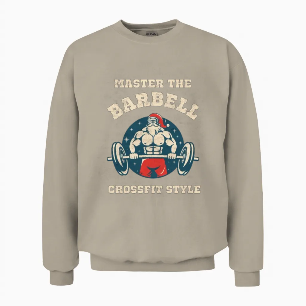 Master the Barbell Crossfit Hour Unisex Sweatshirt in Sand