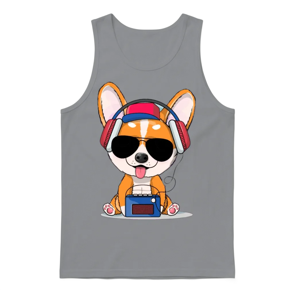 Corgi Dog โ Lovers Unisex Tank Top - Sport Grey