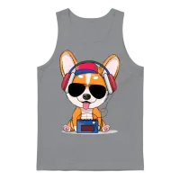 Corgi Dog — Lovers Unisex Tank Top - Sport Grey – 1