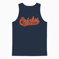 Retro Oriole Vintage Unisex Tank Top in Navy - 1