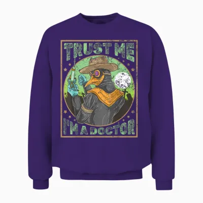 Horrorfilm Filmfestival + Halloween Clown Horror Pest Doktor Unisex Sweatshirt - Purple