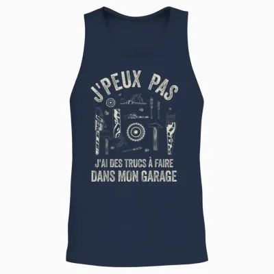 Funny Dad Bricoleur J'peux Pas Bricoleur Gift Garage Unisex Tank Top - Navy