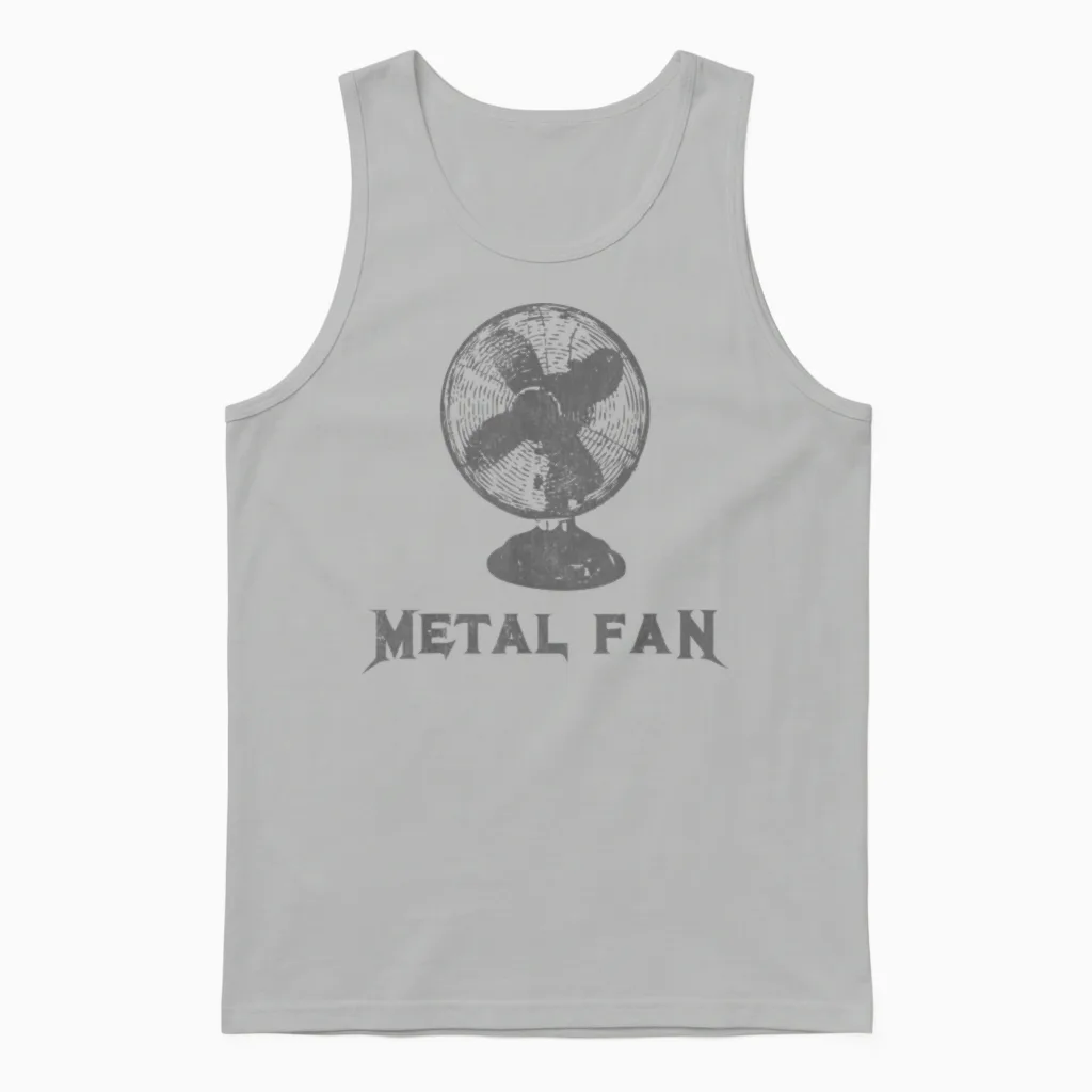 Metal Fan Funny Heavy Metal Music T-Shirt Small Unisex Tank Top in Ash
