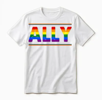 Ally Funny Unisex T-Shirt - White