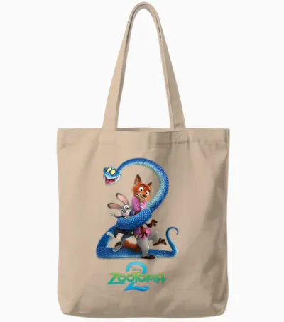 Disney Zootopia 2 Funny Group Shot Movie Tote Bags - Natural