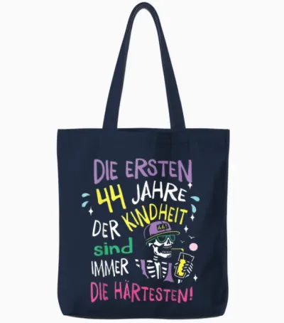 Geschenk 44 Jahre Kindheit 44. Geburtstag Mann Frau Lustig Tote Bags - Navy