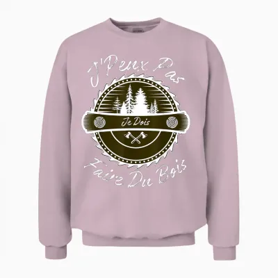 I Can't I Have to Make Wood - Chainsaw Lumberjack T-Shirt, Black, S Unisex Sweatshirt - Light Pink