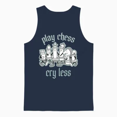 Chess Tournament Coach Chess Piece Queen Chess Day Unisex Tank Top - Navy