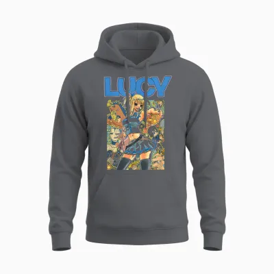 Fairy Tail Lucy and Her Celestial Spirits Fantasy Anime Unisex Hoodie - Charcoal