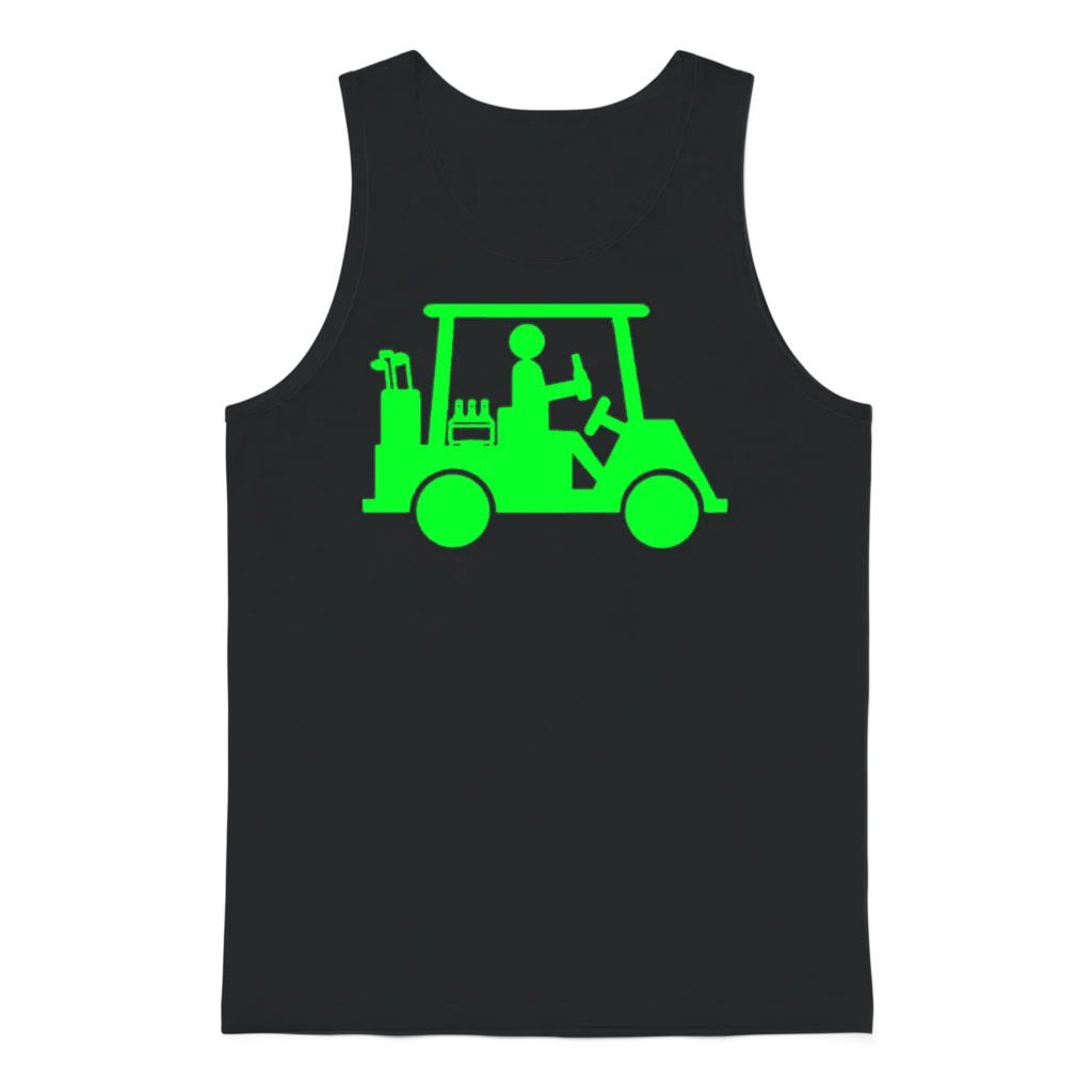 Funny Golf Unisex Tank Top - Black
