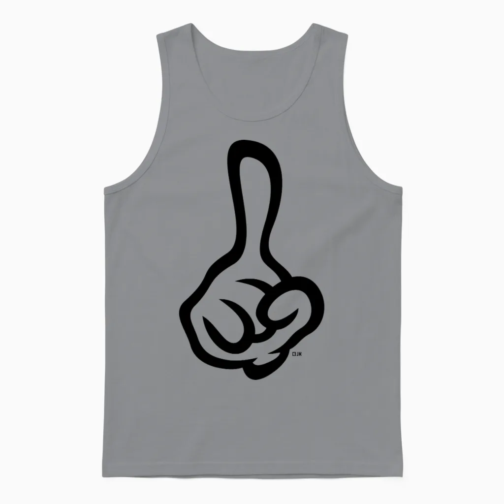 Raised Index Finger (right Hand / 1c) Unisex Tank Top in Sport Grey