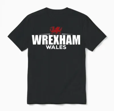 Wrexham S Retro Unisex T-Shirt - Black