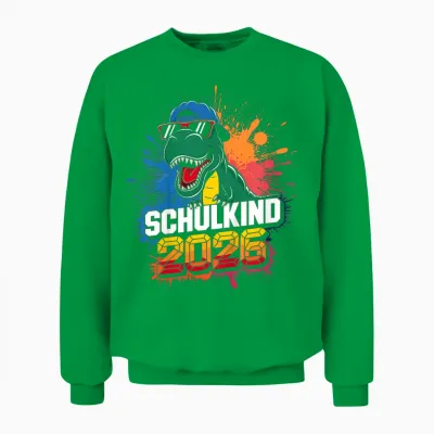 Kinder Schulkind 2026 Einschulung Erster Tag Schulstart Grundschule Unisex Sweatshirt - Irish Green