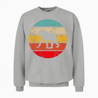 Monkey Retro Unisex Sweatshirt - Ash