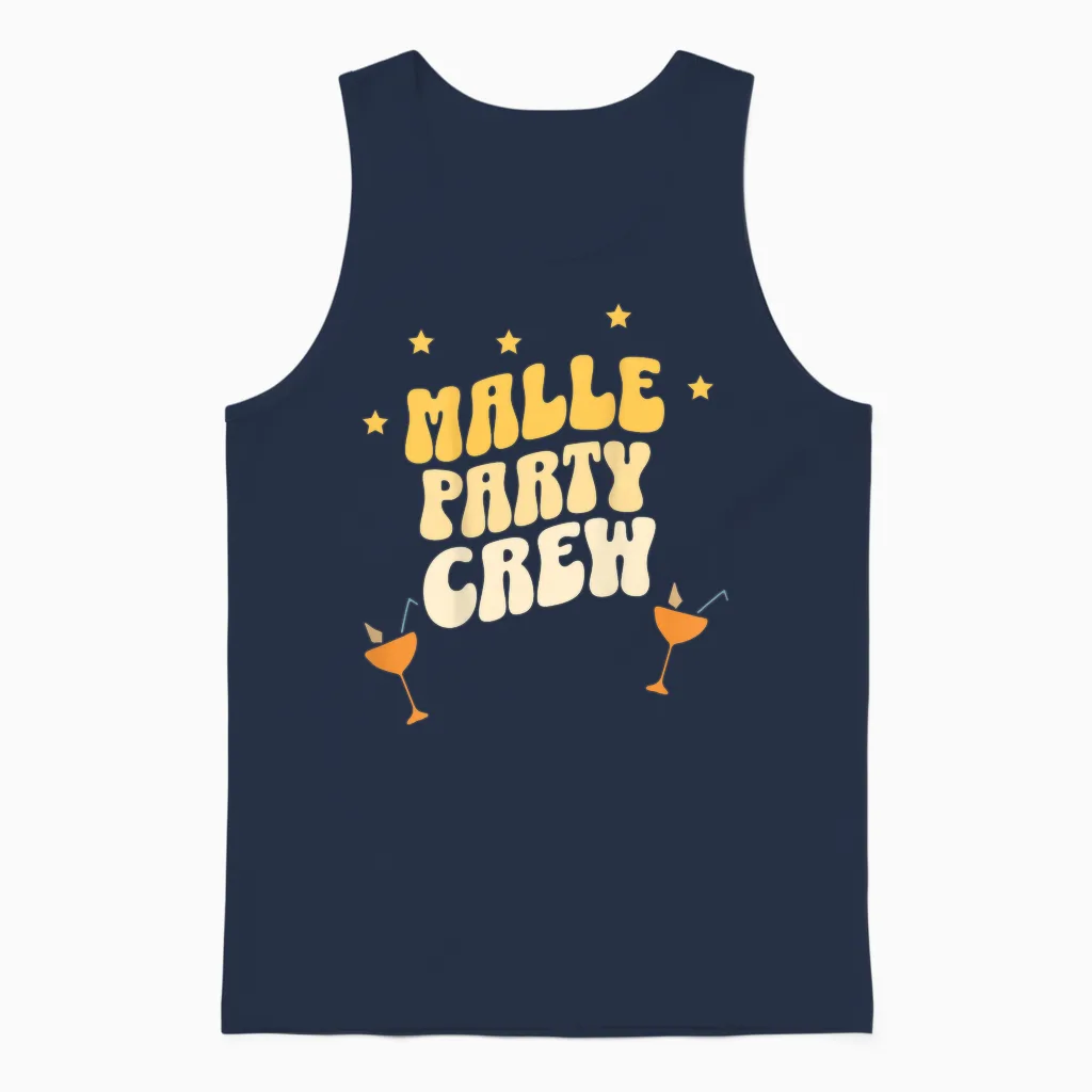 Malle Party Crew Urlaub Outfit Mallorca Unisex Tank Top in Navy