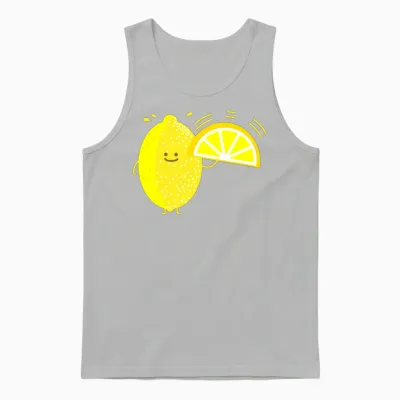 Funny Lemon Unisex Tank Top - Ash