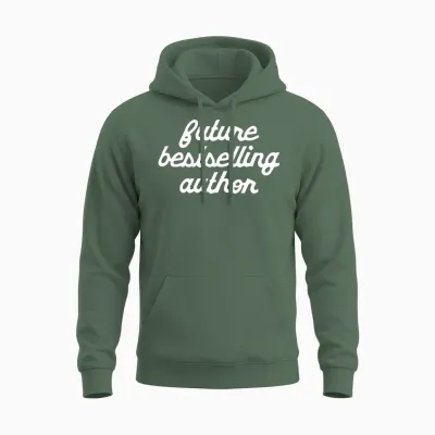 Designfuture Bestselling Author W Hippie Blue Unisex Hoodie - Military Green