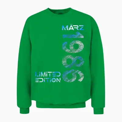 March 1986 Man Woman 40th Birthday Limited Edition Unisex Sweatshirt - Irish Green