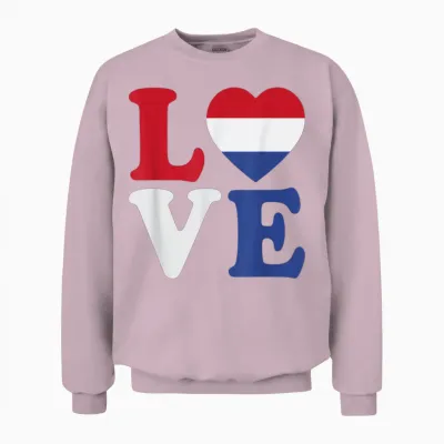 Netherlands Flag Holland Women's Men's Children's Nederland T-Shirt, Orange, S Unisex Sweatshirt - Light Pink