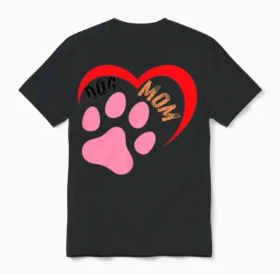 Dog Mom Unisex T-Shirt - Black