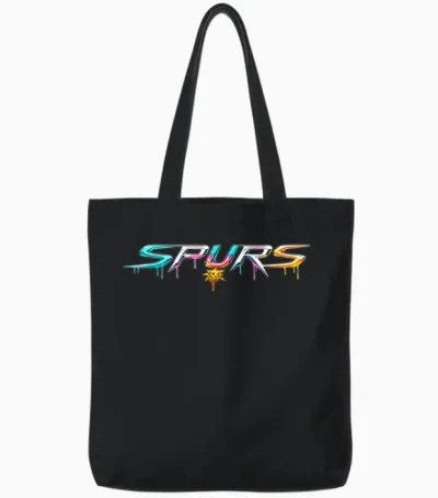 Retro Spurs Vintage Tote Bags - Black