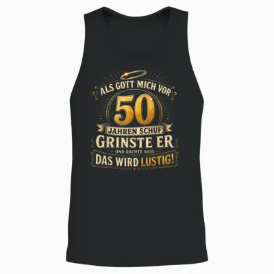 50. Geburtstag Mann Frau 50 Jahre Deko 1976 Geschenk Lustig Unisex Tank Top - Black
