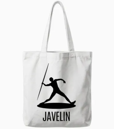 Javelin the Apex of Precision and Power Tote Bags - White