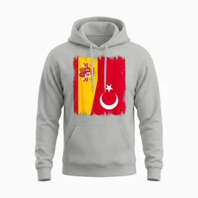 Spanien Türkei Flagge Spanische Türkische Wurzeln Unisex Hoodie - Ash