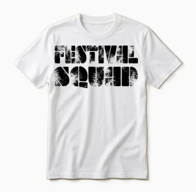Festival Squad Black Unisex T-Shirt - White