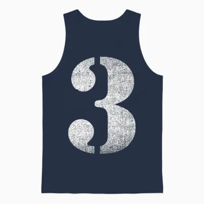 Die Zahl 3 | Ein Design Mit Der Zahl Drei Unisex Tank Top - Navy
