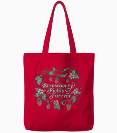 Die Beatles - Strawberry Fields Forever Tote Bags - Red