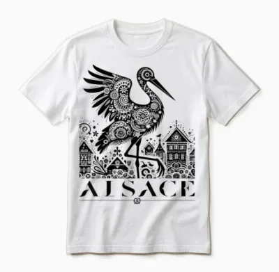 Alsace T-Shirt, Grey, S Unisex T-Shirt - White