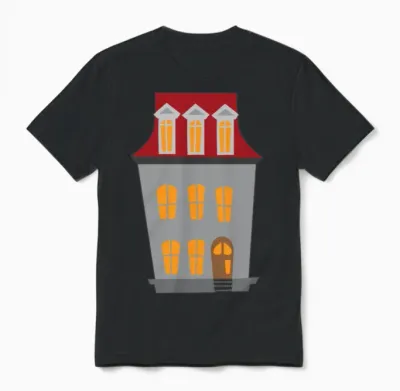 Halloween Scary London House Unisex T-Shirt - Black