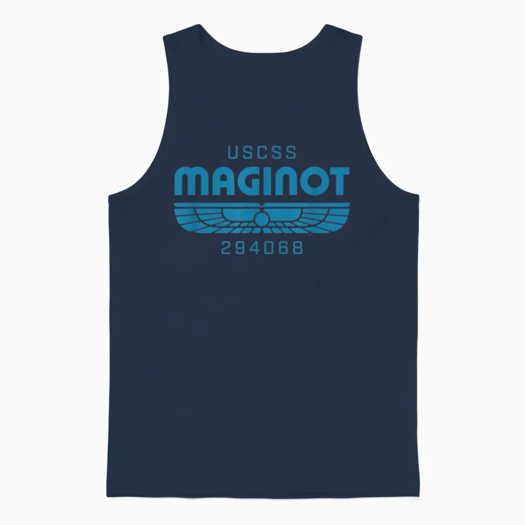 Alien: Earth Fx Series Uscss Maginot Logo Official Unisex Tank Top in Navy